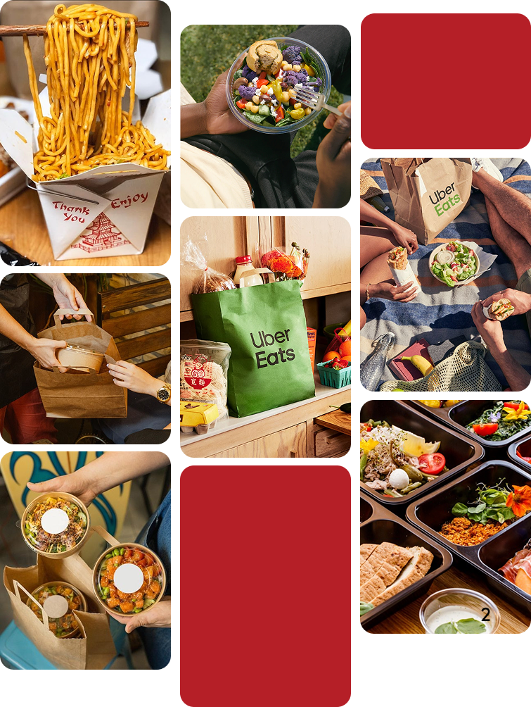 Pinterest Collage Ads x Uber Eats campaign artwork